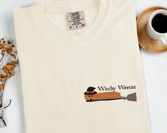 Witchy Weenie Dackel T-Shirt, Dackel Mutter, Doxie, Halloween Hundeliebhaber T-Shirt, Halloween Hundeshirt, Dackel Shirt, Dackel Hund T-Shirt