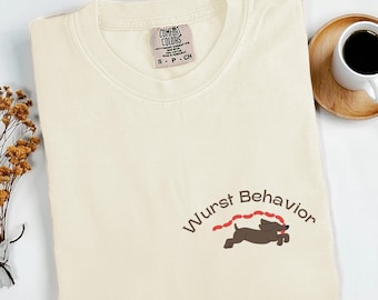 Wurst Behavior Dachshund Oktoberfest T-Shirt, Funny Sausage Dog Tee, German Beer Festival Top, Oktoberfest Apparel, Funny Dachshund Shirt