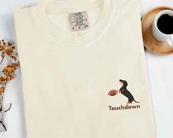 Touchdown Dachshund T-Shirt, Touchdown Shirt, Football Shirt, Dachshund Tee, Wiener Dog T-Shirt, Football Tee, Fall Football, Fall Dog Shirt