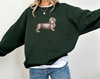 Sweat teckel, pull pour chien viennois, pull Doxie tendance, cadeau pour amoureux des chiens viennois