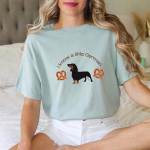 Dachshund T-Shirt, I speak a little German Tee, Oktoberfest Dachshund Shirt, Funny Dachshund Shirt, Funny Wiener Dog Shirt, Dachshund Dad
