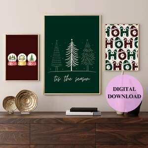 Festive Christmas Prints | 10 Christmas Prints | Christmas Wall Art | Christmas Decor | Printable Wall Art | Christmas Gifts | Holiday Decor