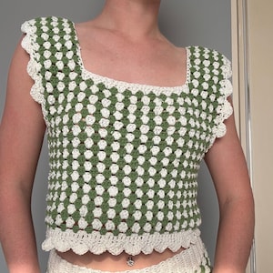 The Leila Top | Size Inclusive Ladies Summer Boho, Lounge, Pyjama, Crochet Top Scalloped Edge Written Pattern Tutorial | PDF Download