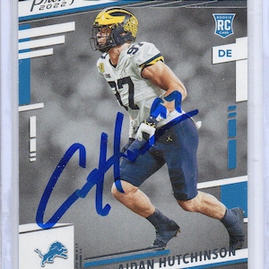 Signed Aidan Hutchinson Card Detroit Lions Nice