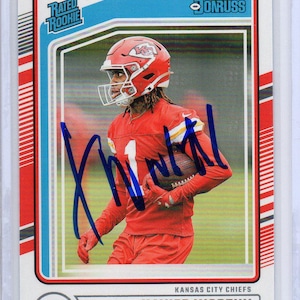 Signed Xavier Worthy Card Kansas City Chiefs Nice