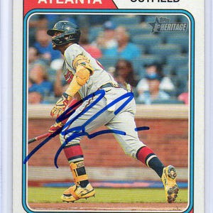 Signed Ronald Acuna Jr. Card Atlanta Braves Nice