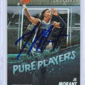 Signed Ja Morant Card Memphis Grizzlies