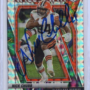 Signed Nick Chubb Card Cleveland Browns