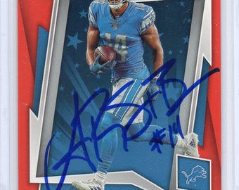 Signed Amon-Ra St. Brown Card Detroit Lions Really Nice