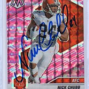 Signed Nick Chubb Card Cleveland Browns Nice