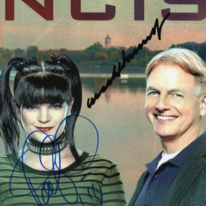 Signed Mark Harmon & Pauley Perrette 8 x 10 Photo NCIS