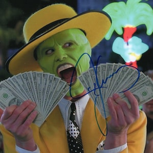 Signed Jim Carrey 8 x 10 Photo The Mask