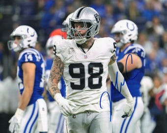 Signed Maxx Crosby 8 x 10 Photo Raiders