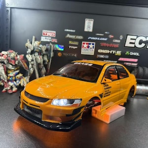 LED Light-Up Evo 9 RC Body Shell: Tamiya Drift & Touring Chassis