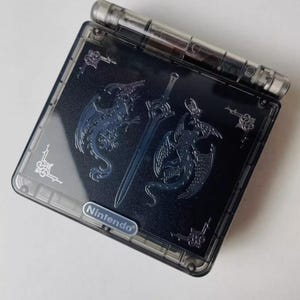 Nintendo Game Boy Advance SP – Custom Black Translucent Fire Emblem Theme Shell