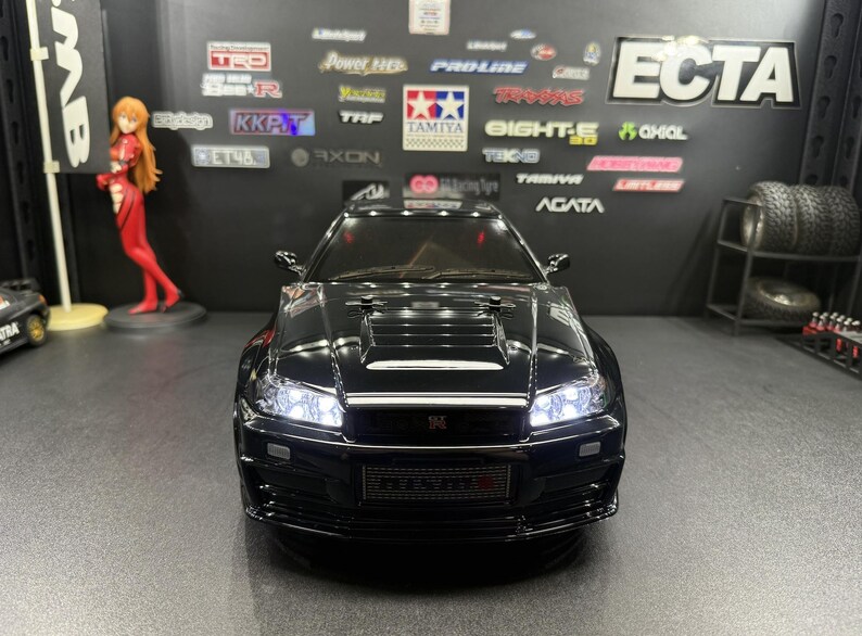 Custom R34 Gtr Builds 1/10 Custom Nissan Skyline GT-R R34 Nismo RC Car – Taimya Chassis Ready ...