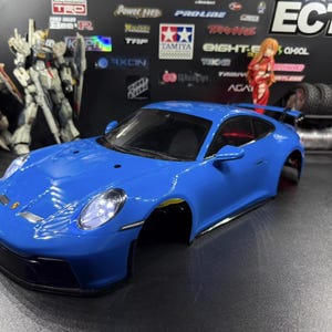 1/10 RC Car Body Shell – 911 GT3 (992) with LED Light Kit | Compatible with Tamiya Drift & Touring Chassis