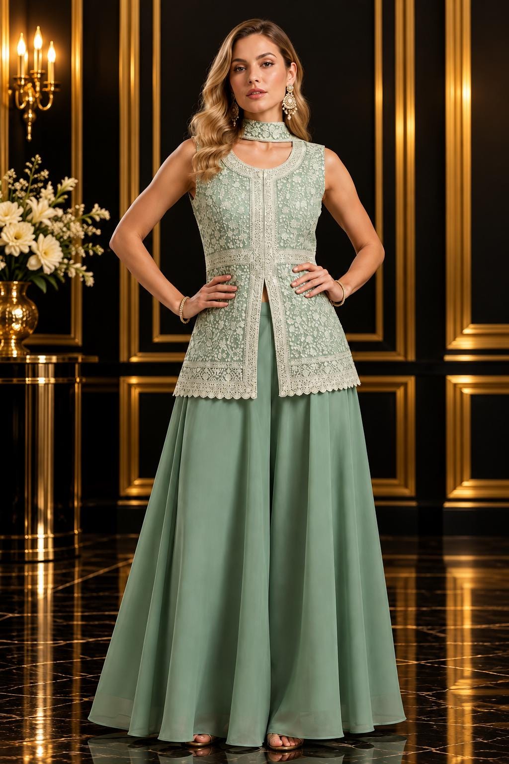 mint green indian dress Outfit Women Pakistani wedding dresses