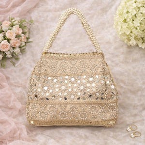 Bolso Potli étnico de seda para mujer / Bolso Batwa de diseñador para bodas / Potli de mano para novias y festividades