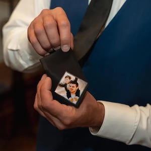 Toppe per cravatta con foto del padre della sposa, toppe staccabili e adesive per papà, debutto del padre dello sposo, micro matrimoni