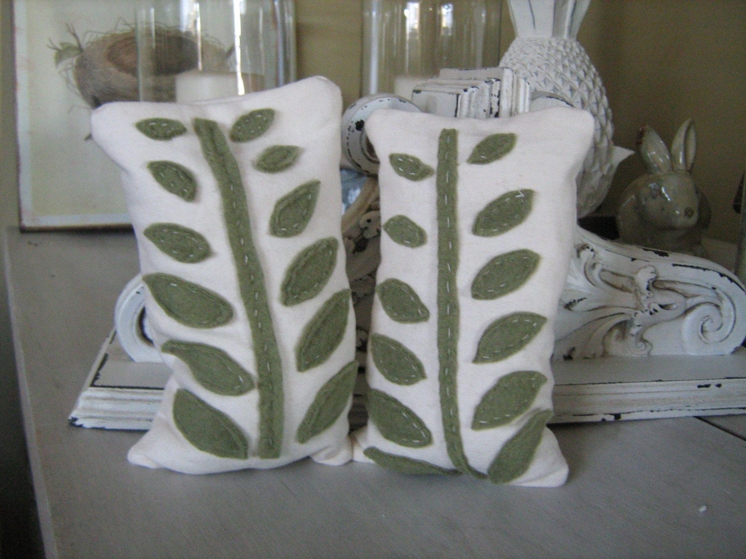 Fern Leaf Bean Bag Bookends Etsy