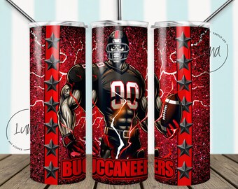 20oz Skinny Tumbler Wrap / Design Tumbler da football / Tumbler da 20oz Skinny Tumbler Tumbler digitale a sublimazione / Tumbler da 20oz Skinny PNG
