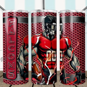 Falcon 20oz Skinny Tumbler Wrap | Football Tumbler Design | 20oz Skinny Tumbler Sublimation Tumbler Digital | 20oz Skinny Tumbler PNG