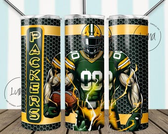 20oz Skinny Tumbler Wrap | Design de copo de futebol | 20oz Skinny Tumbler Sublimação Tumbler Digital | 20oz Skinny Tumbler PNG