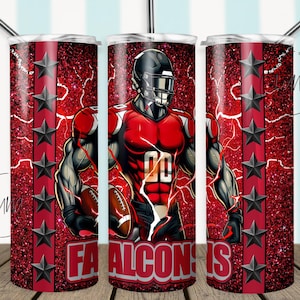 Falcon 20oz Skinny Tumbler Wrap | Football Tumbler Design | 20oz Skinny Tumbler Sublimation Tumbler Digital | 20oz Skinny Tumbler PNG