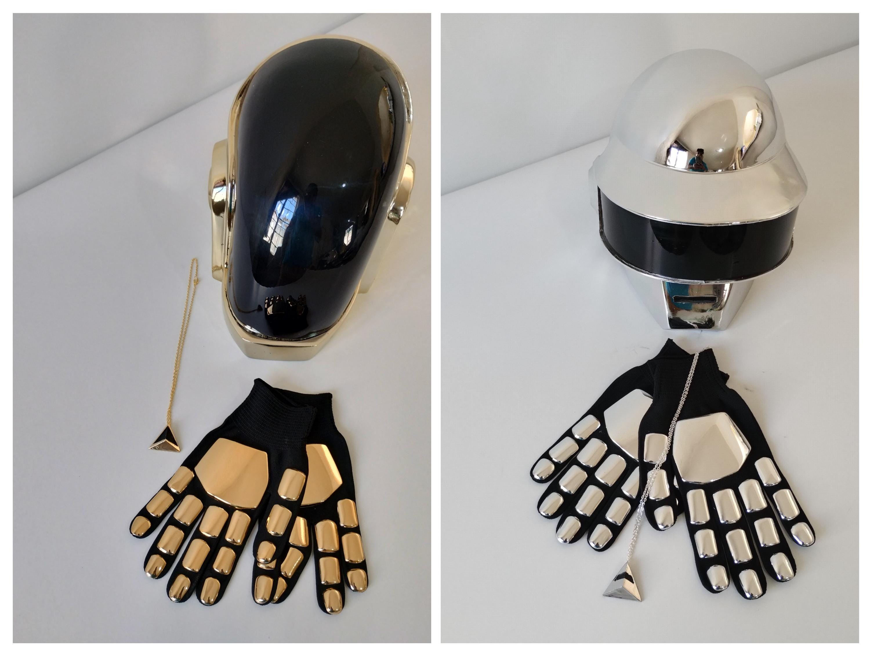 Daft Punk Thomas Bangalter and Guy Manuel Chrome Helmet Kit