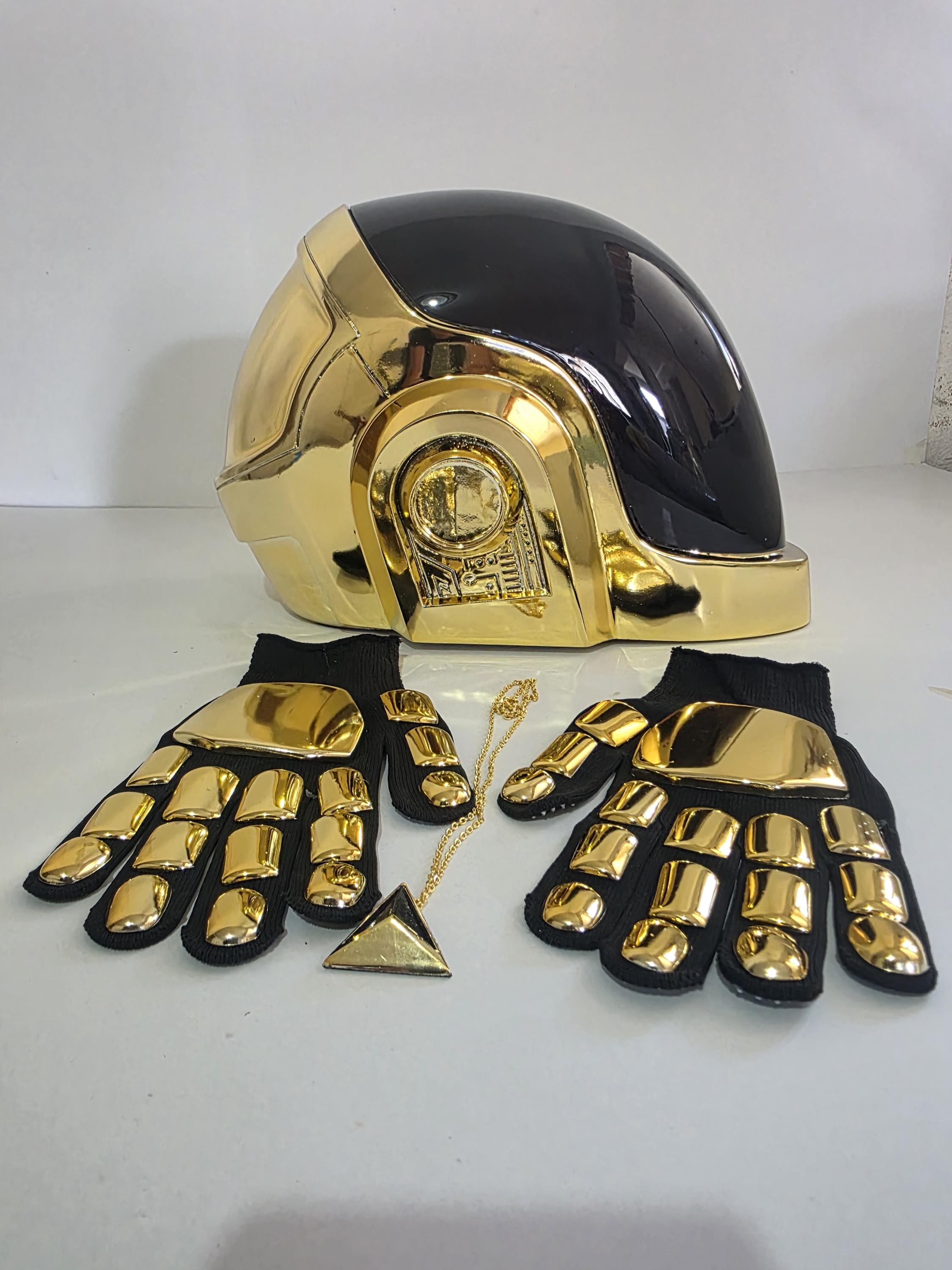 Guy Manuel Gold Chrome Helmet Kit Fan Made Replica Cosplay Costume