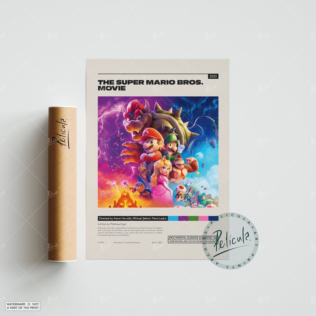 The Super Mario Bros. Movie Aaron Horvath Minimalist Movie Poster