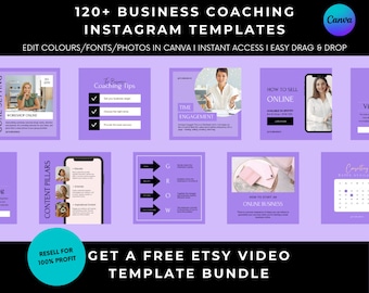 Business Coach Instagram Templates - MRR & PLR