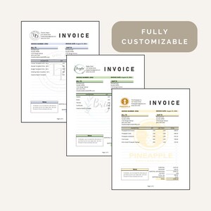 Invoice Template and Receipt Template Bundle | Modern, Editable ...