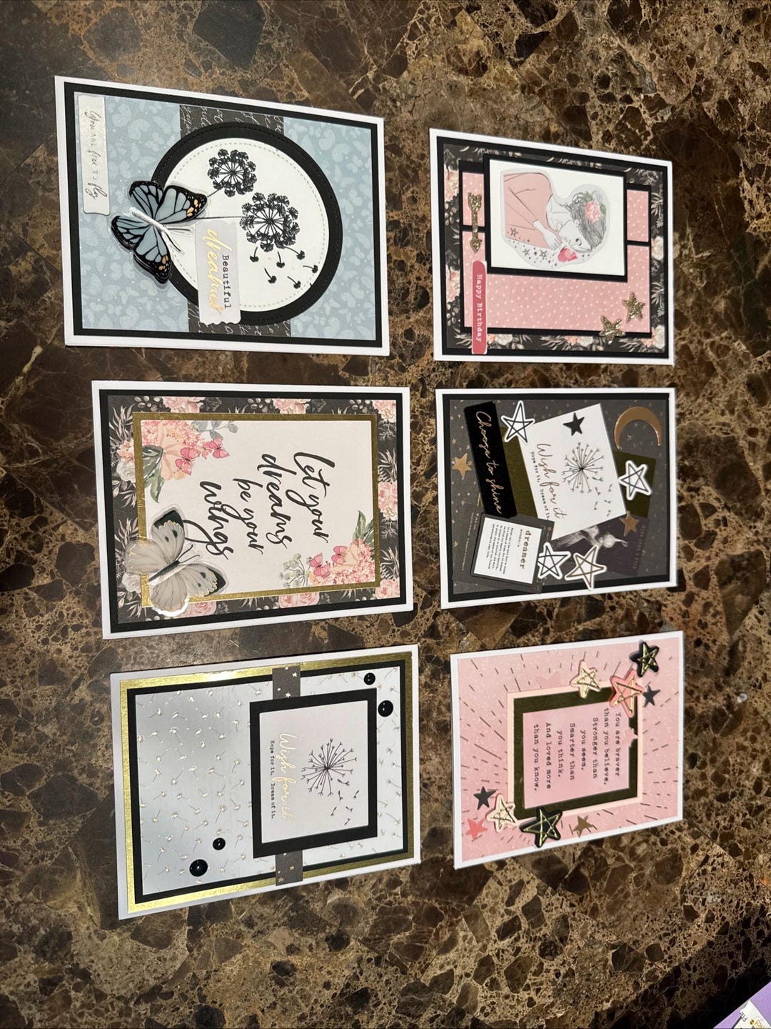 Set of 6 Handmade Cards - Etsy