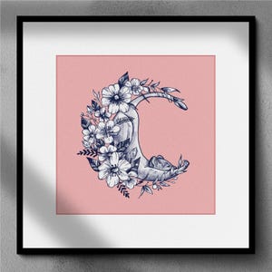 C is for Cat - Illustration Print