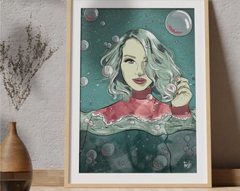 Soy un océano - Ilustración impresa