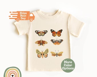 Boho Moth & Butterfly Kids Shirt: Spring Toddler Tee