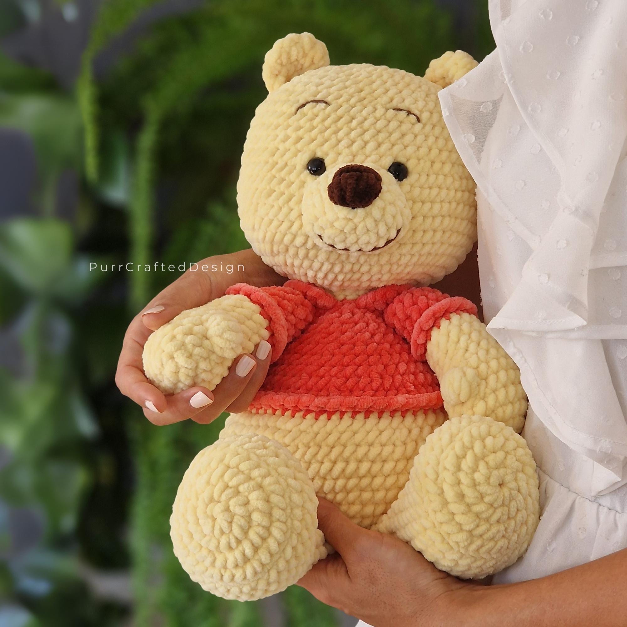 かぎ針編みのクマのくまのプーさんの編み図 | ハニーベアのあみぐるみ