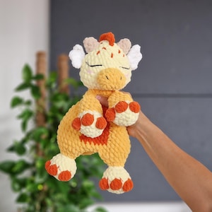 Crochet dragon snuggler lovey pattern