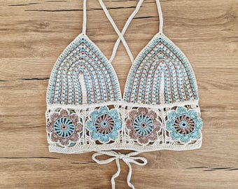 Crochet Summer Floral Boho Top Pattern