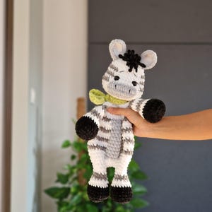 Crochet Zebra Snuggler Lovey Pattern