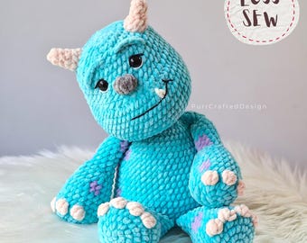 Crochet Sulley Blue Monster Pattern PDF | Amigurumi Plush Doll