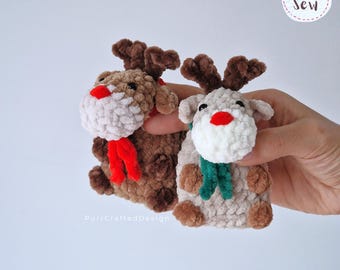 Crochet Mini Christmas Moose Pattern