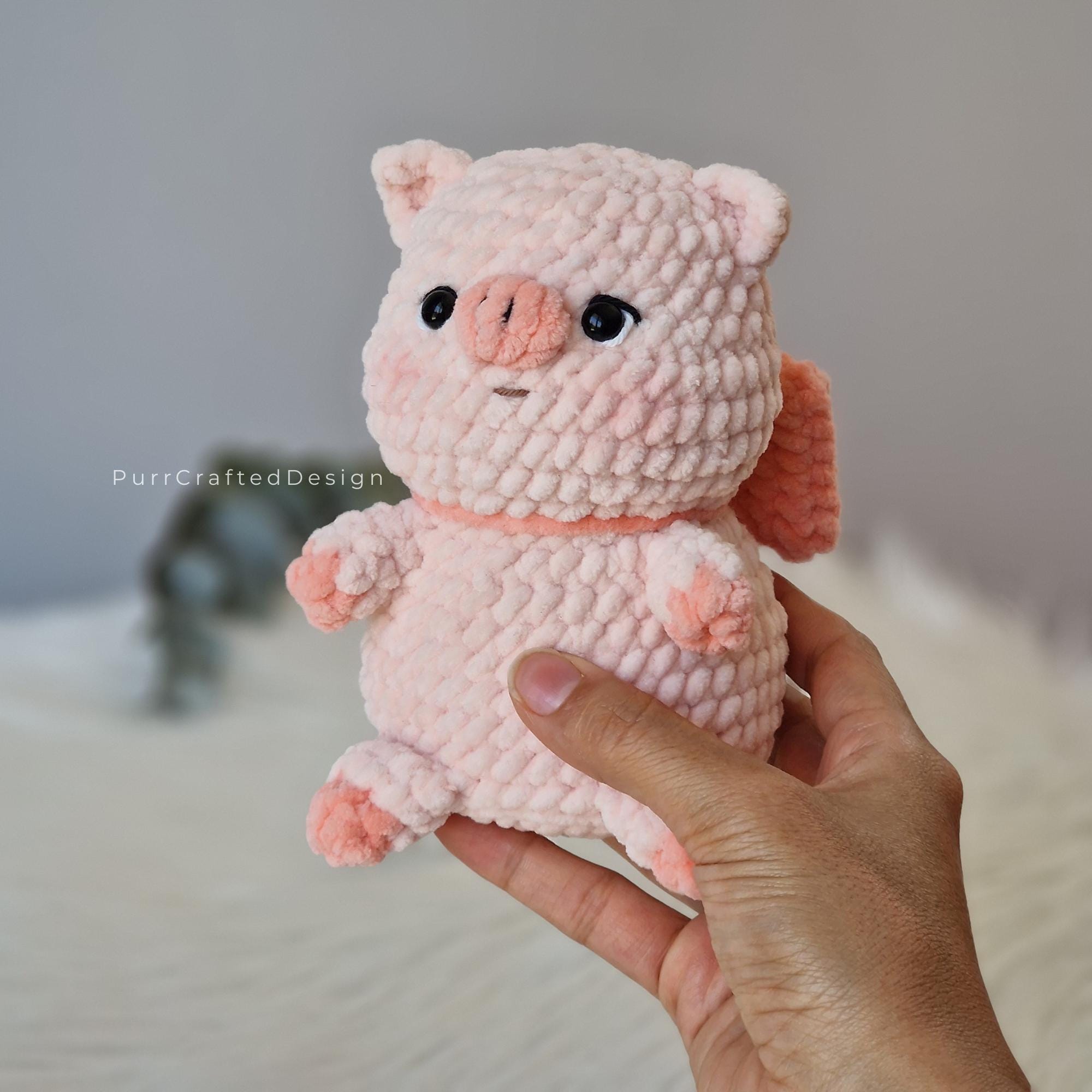 かぎ針編みのかわいい子豚のあみぐるみパターン - Etsy 日本