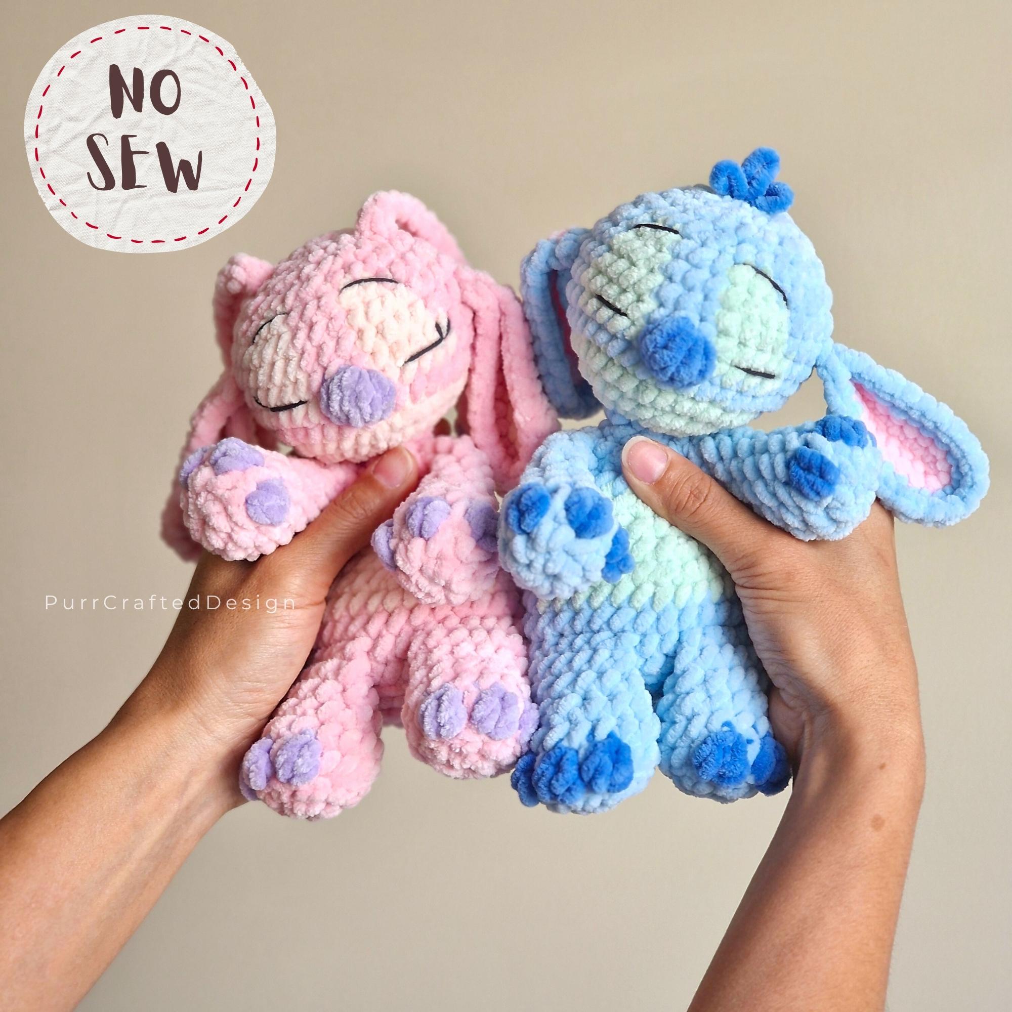 Mini Stitch and Angel Crochet Pattern PDF: Disney-Inspired Amigurumi
