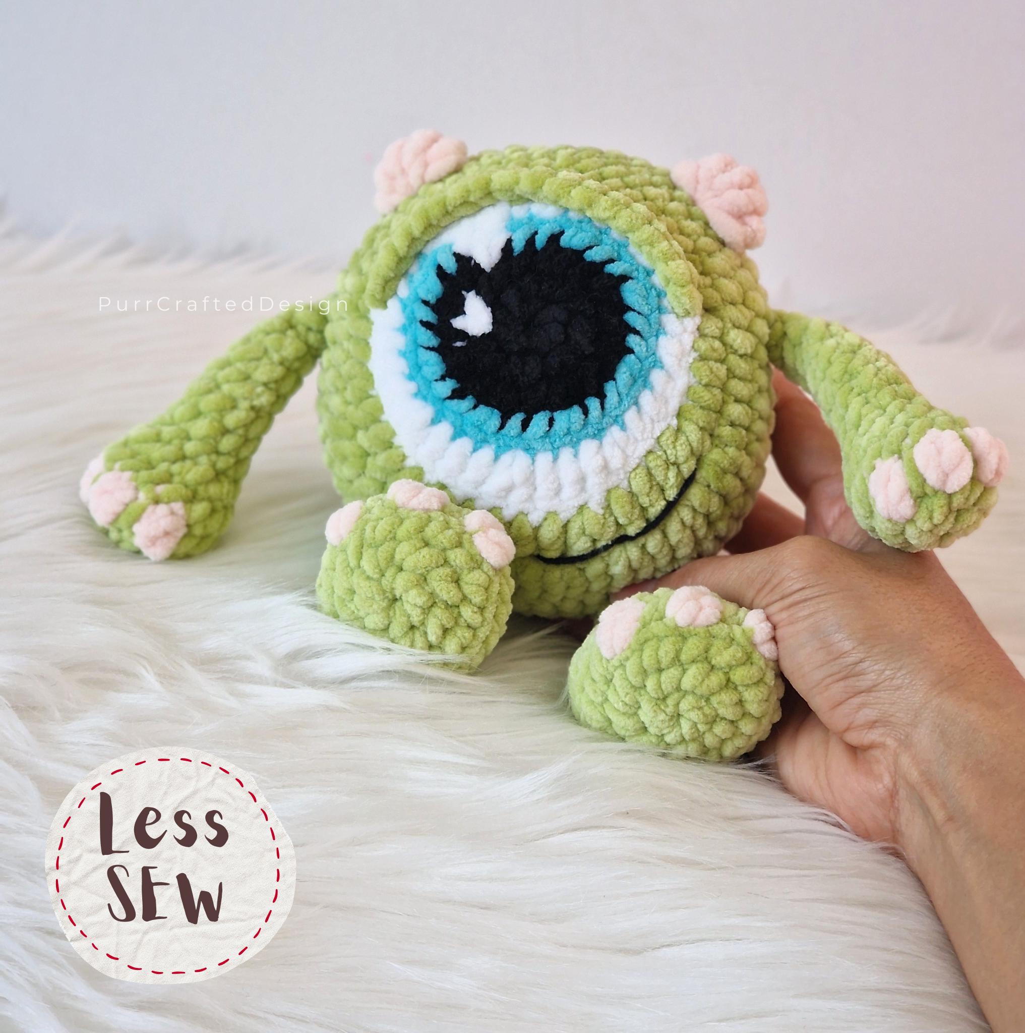 かぎ針編みのマイク・ワゾウスキのパターンPDF：モンスターズ・インク