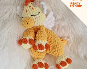Crochet Dragon snuggler lovey