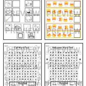 Fall and Halloween Activity Pack - Etsy
