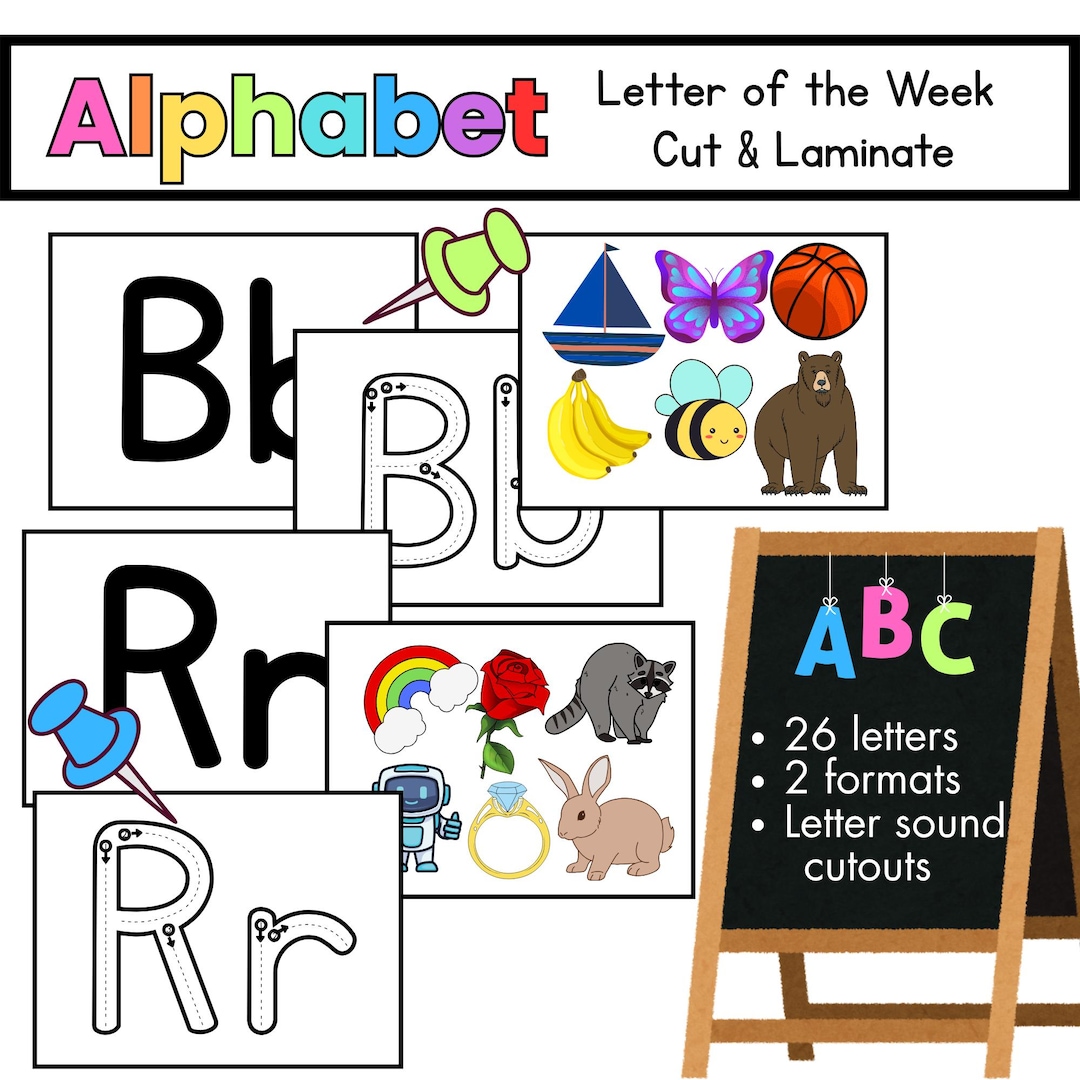 Alphabet Letter of the Week Printouts & Visuals - Etsy